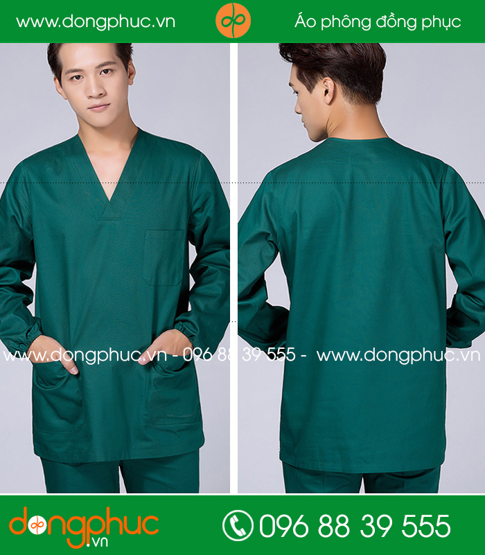 Quần áo đồng phục phòng mổ màu xanh đậm